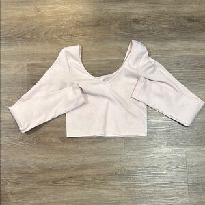 Aeropostale White Fitted Crop Blouse